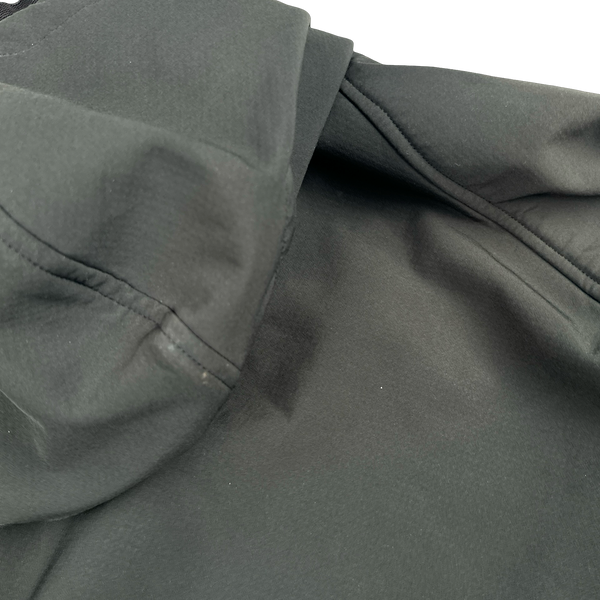 CP Company Black Teddy Fleece Lined Lens Viewer Hooded Jacket - Small