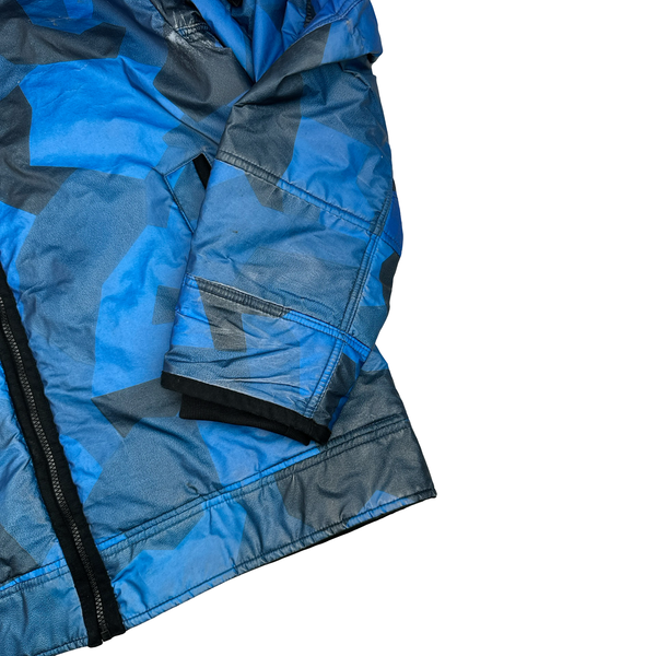 Stone Island Blue Fleece Lined Camo Reflective Jacket - XXL