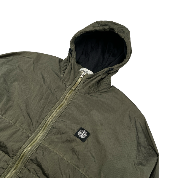 Stone Island 2019 Khaki Nylon Metal Watro Ripstop Zipped Jacket - Medium
