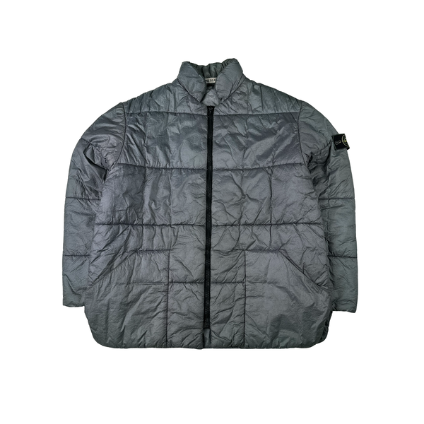 Stone Island 1995 Vintage Down Filled Blue Zipped Jacket - XL