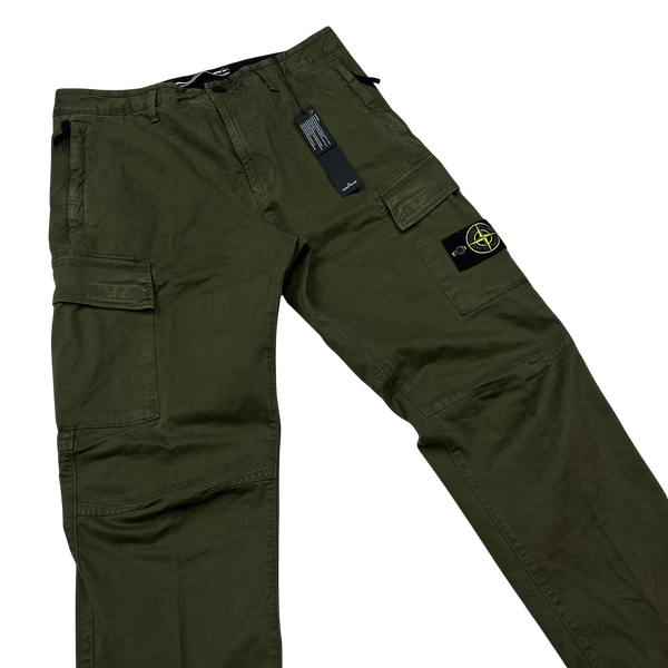 Stone Island Khaki RE-T 2021 Cargo Trousers - 32"