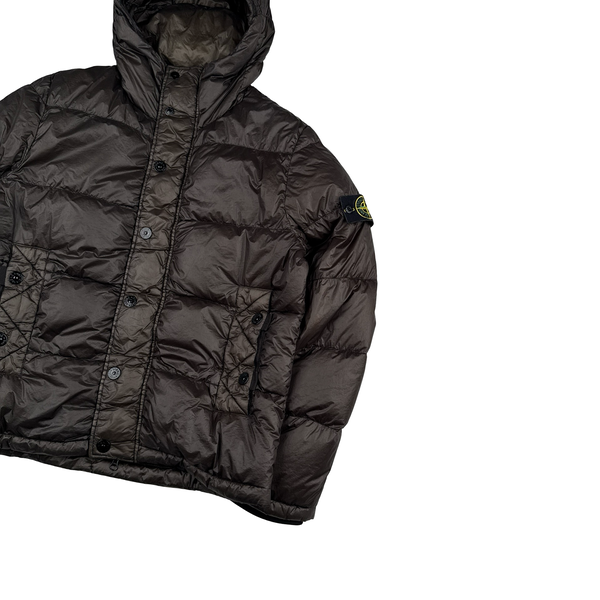 Stone Island 2012 Brown Garment Dyed Puffer Jacket - Large