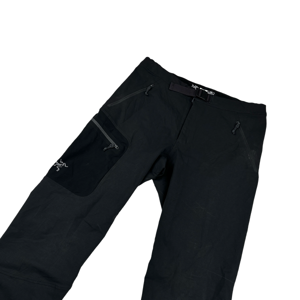 Arcteryx Black Waterproof Shell Cargo Hiking Trousers - Medium