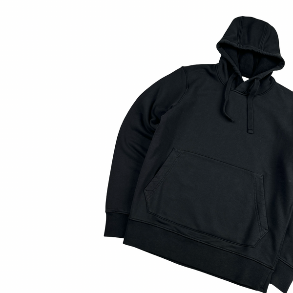 Stone Island 2020 Black Cotton Pullover Hoodie - Small