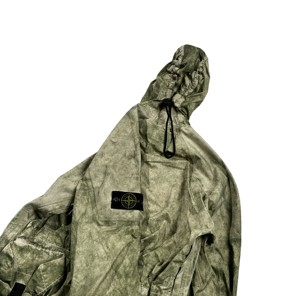 Stone Island 2020 Membrana+Oxford 3L Green Dust Colour Smock Jacket - Medium