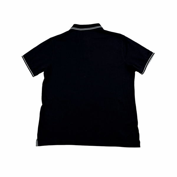 Stone Island 2018 Black Cotton Polo Shirt - Large
