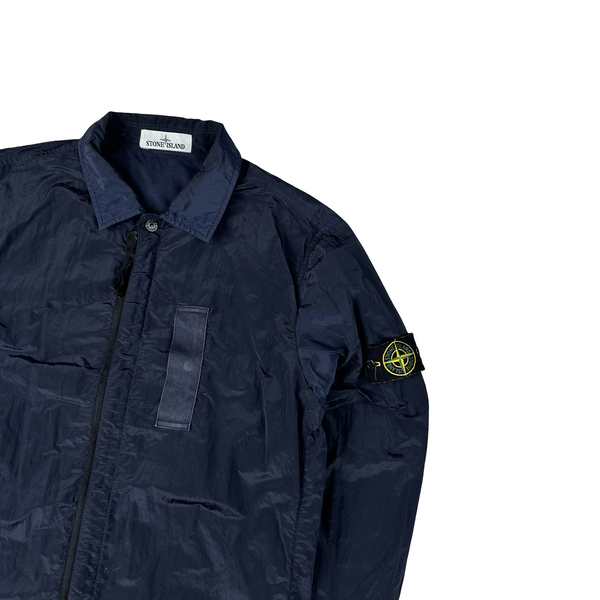 Stone Island 2017 Navy Nylon Metal Shimmer Overshirt - Medium
