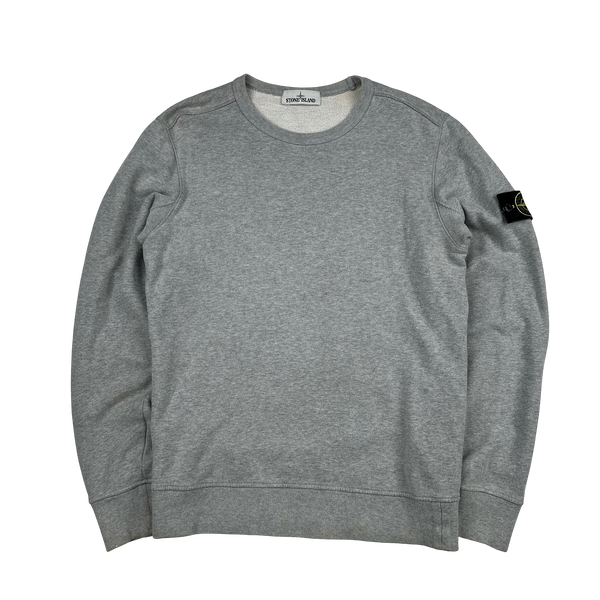 Stone Island 2018 Grey Cotton Crewneck - Small