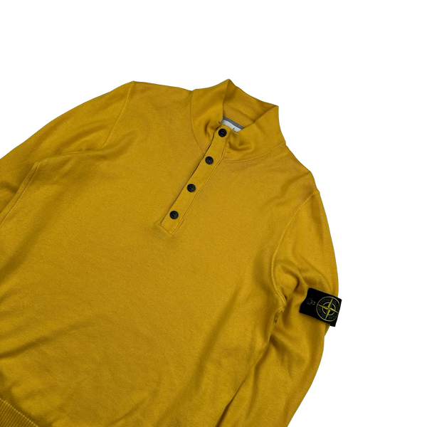 Stone Island 2018 Yellow Pullover High Neck Jumper - Medium