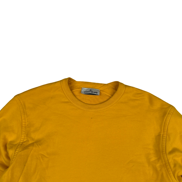 Stone Island 2022 Yellow Pullover Cotton Jumper - Small