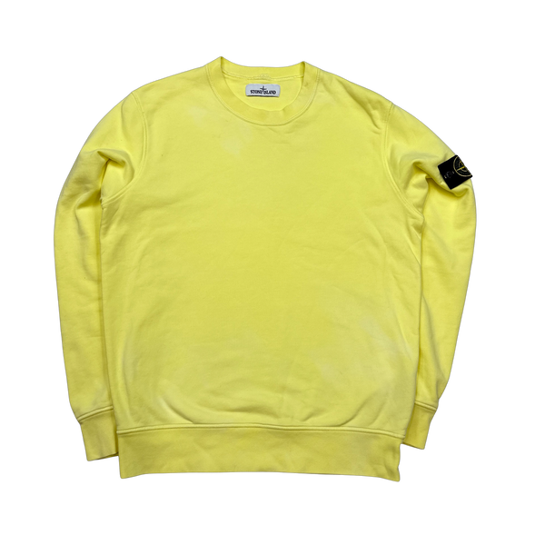 Stone Island 2020 Yellow Cotton Sweatshirt - Medium