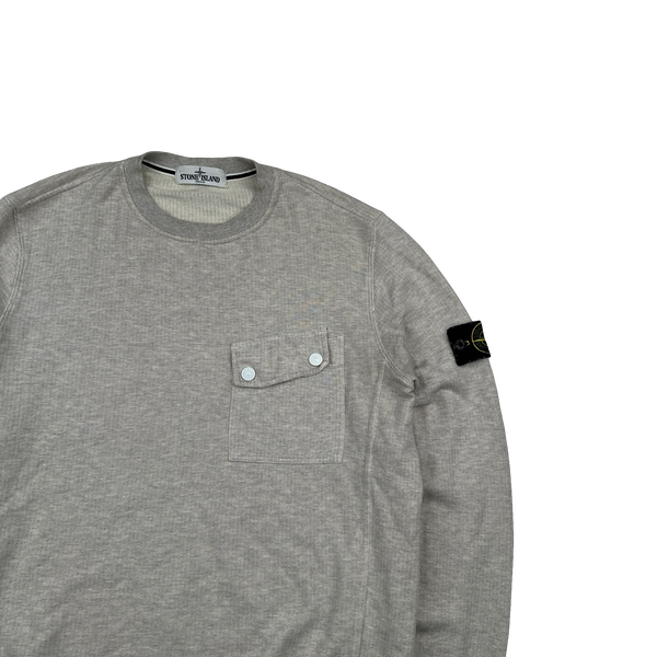 Stone Island 2013 Grey Cotton Marl Sweatshirt - Medium