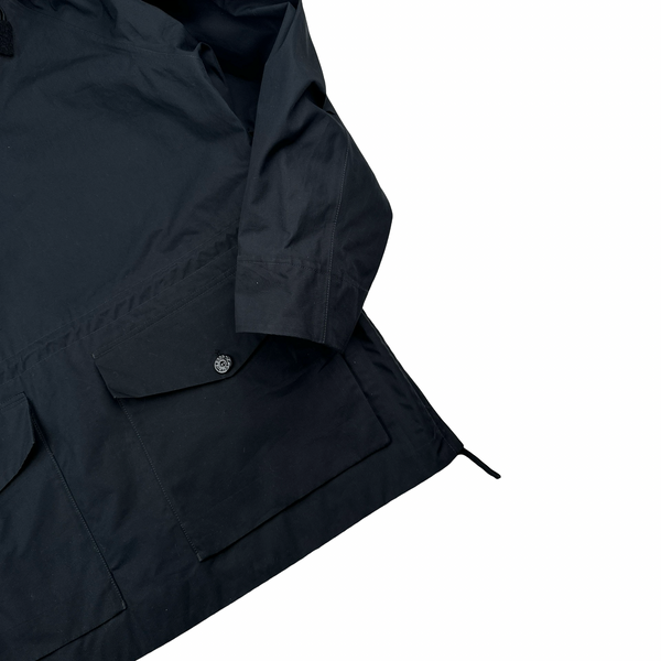 Stone Island 2022 Black O-Ventile Ghost Piece Pullover Smock Jacket - XL