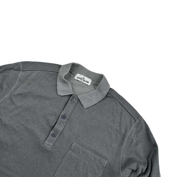 Stone Island 2013 Grey Longsleeved Polo Shirt - Large