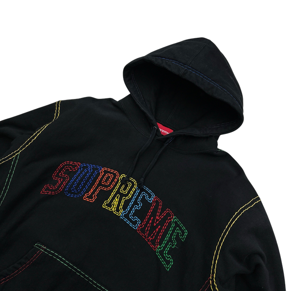 Supreme Rainbow Thick Stitch Hoodie - Medium