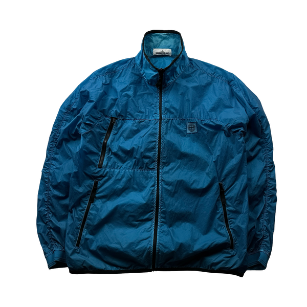 Stone Island 2018 Blue Lamy Velour Jacket Large