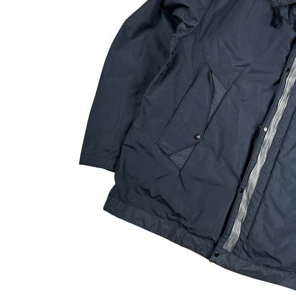 Stone Island 2002 Vintage Navy Optic Fibre Light Jacket Jacket - XL