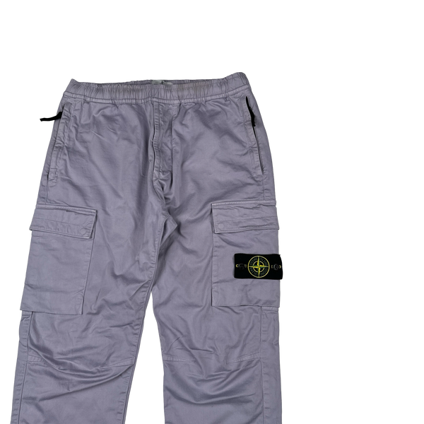 Stone Island 2023 RE-T Lilac Cargo Trousers - 32"
