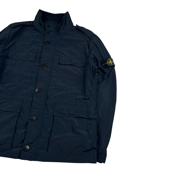 Stone Island 2017 Navy Garment Dyed Micro Reps Field Jacket - XXL
