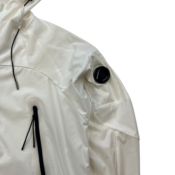 CP Company White Hooded Pro Tek Jacket - XL