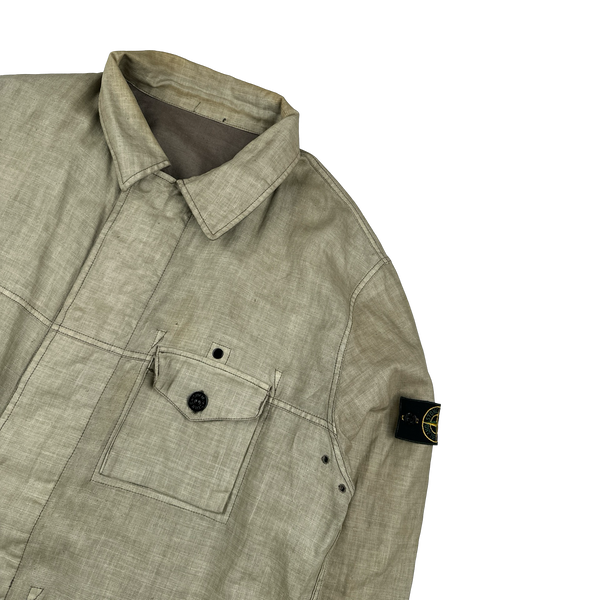 Stone Island 1998 Vintage Lino Flax Reversible Jacket - XXL