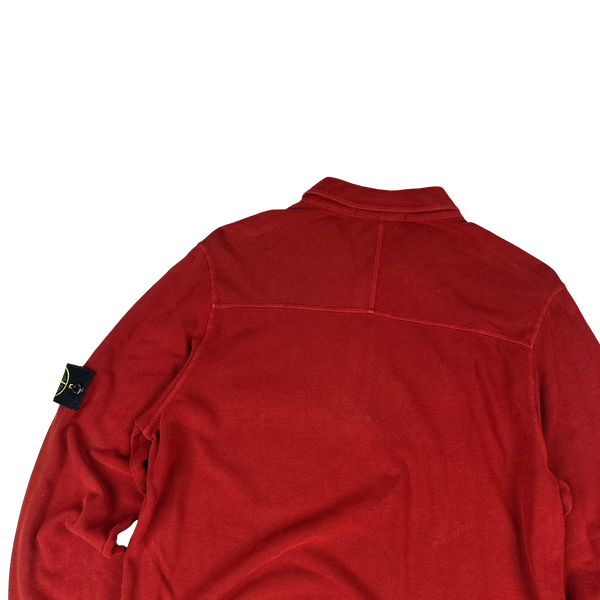 Stone Island 2013 Red Longsleeve Polo Shirt - Large