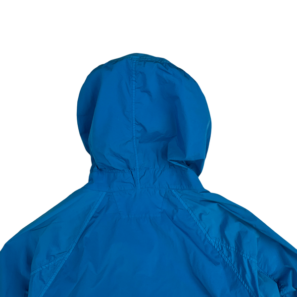 CP Company Blue Nycra Hooded Jacket - Large