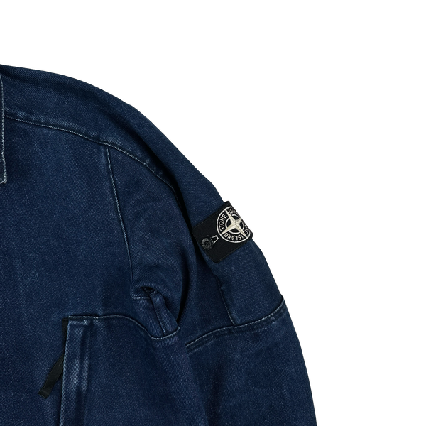 Stone Island 2016 Polypropylene Denim Zipped High Neck Jacket - Medium
