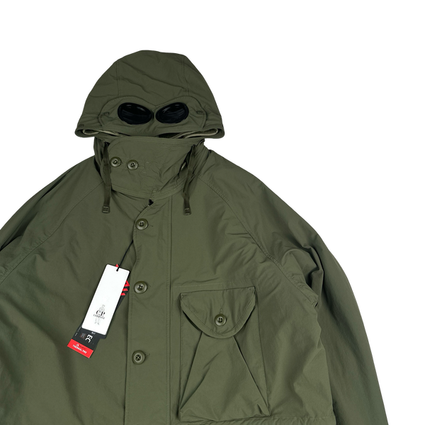 CP Company Khaki Dyshell Polartec Lined Goggle Field Jacket - 3XL