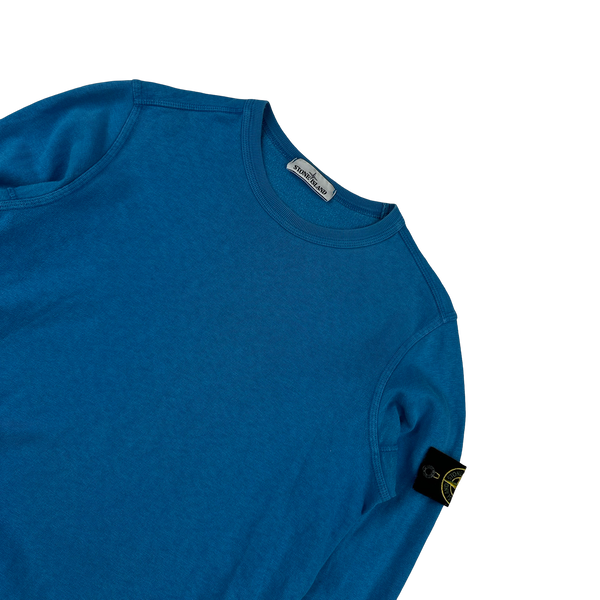 Stone Island 2018 Blue Cotton Crewneck Sweatshirt - Small