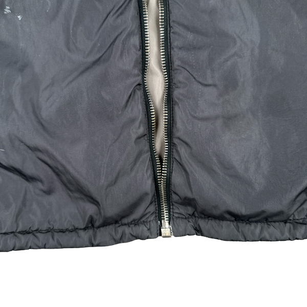 Prada Grey/Khaki Red Tab Reversible Nylon Windbreaker Jacket - Large