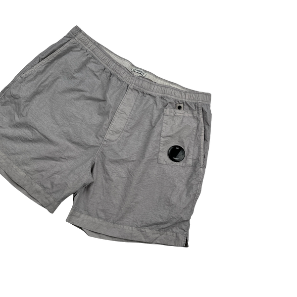 CP Company Grey Nylon Lens Viewer Swim Shorts - XL