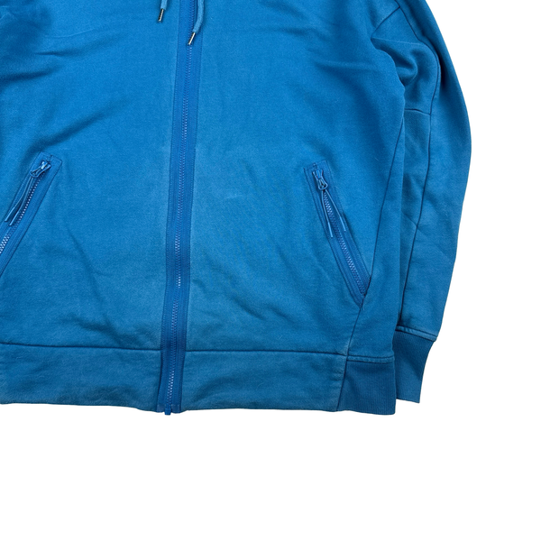 CP Company Blue Spellout Pullover Goggle Hoodie - XL
