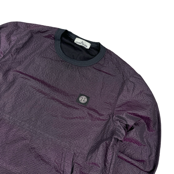 Stone Island 2017 Purple 3D Effect Nylon Metal Pullover Jumper - Small
