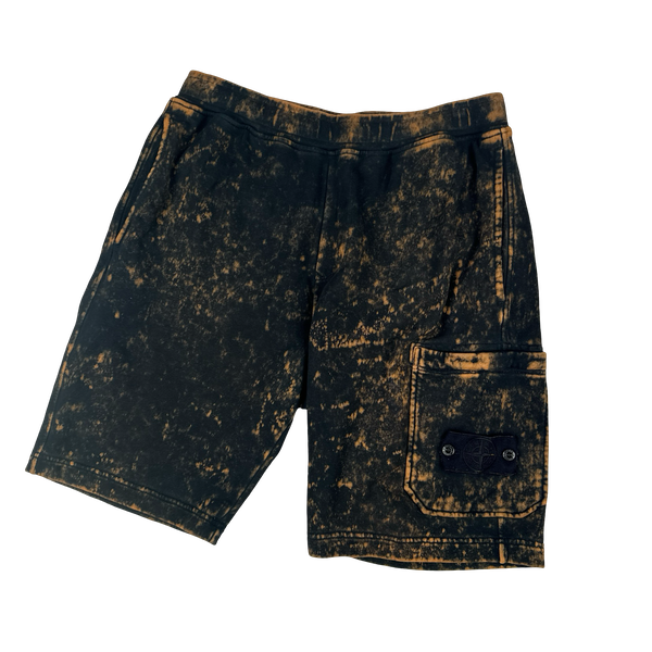 Stone Island OVD camo Black Cotton Shorts - Large
