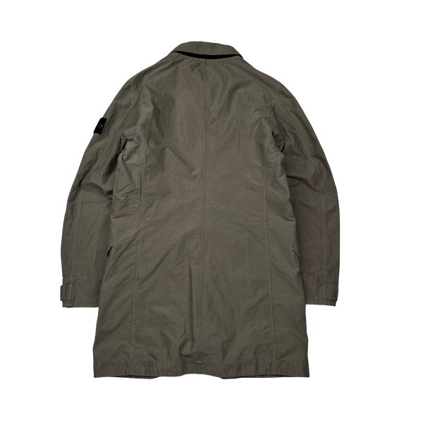 Stone Island 2017 Light Cotton Nylon Twill Long Jacket - Large