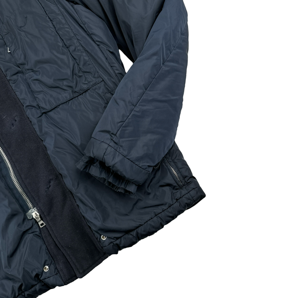 Prada Sport Insulated Navy Nylon Red Tab Zip Padded Jacket - Large