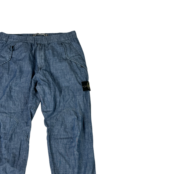 Stone Island 2018 Indigo Cotton RE Fit Cargos - 32"