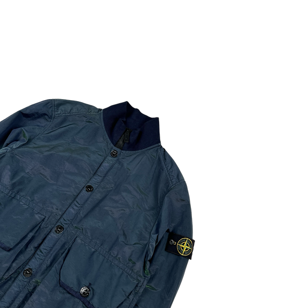 Stone Island 2017 Blue & Green Nylon Metal Colour Weft Jacket - Medium