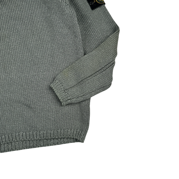 Stone Island AW/2001 Heavyweight Wool Knit Quarter Zip Jumper - XXL
