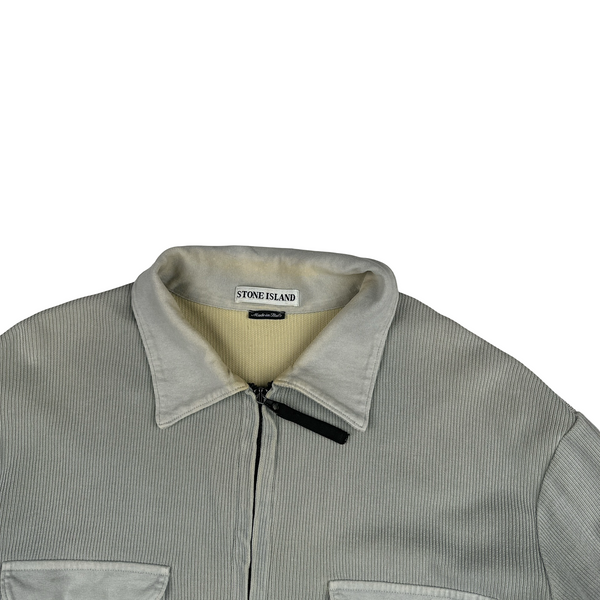 Stone Island SS2000 Vintage Ribbed Cotton Overshirt - Large