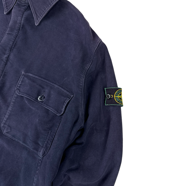 Stone Island Vintage 1998 Moleskin Cotton Overshirt - Large