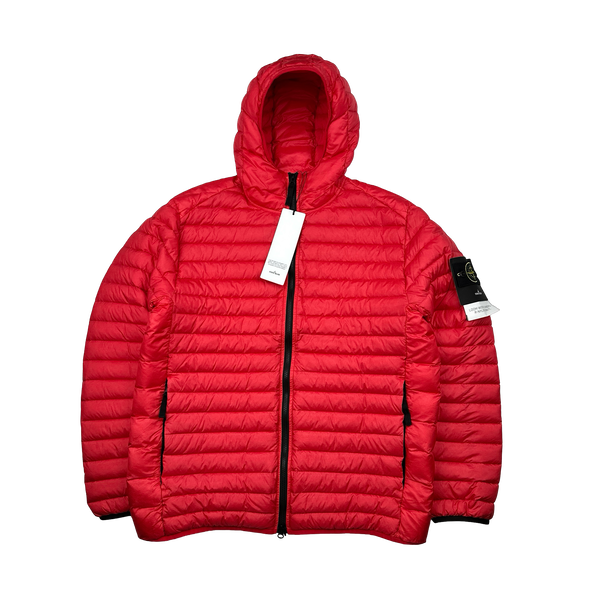Stone Island 2022 Red Loom Woven R Nylon Down TC Puffer - XL