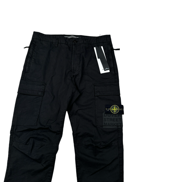 Stone Island X Dover Street Market 2023 Black Printed RE-T Cargo Trousers - 32"