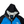 Load image into Gallery viewer, North Face Blue &amp; Black Colour Block Dryvent Waterproof Hooded Jacket - Medium
