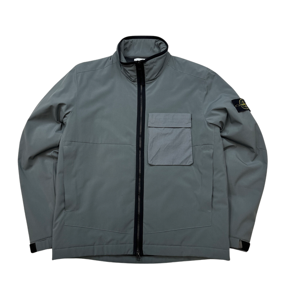 Stone Island 2017 Grey Primaloft Lined Soft shell Zipped Jacket - Large