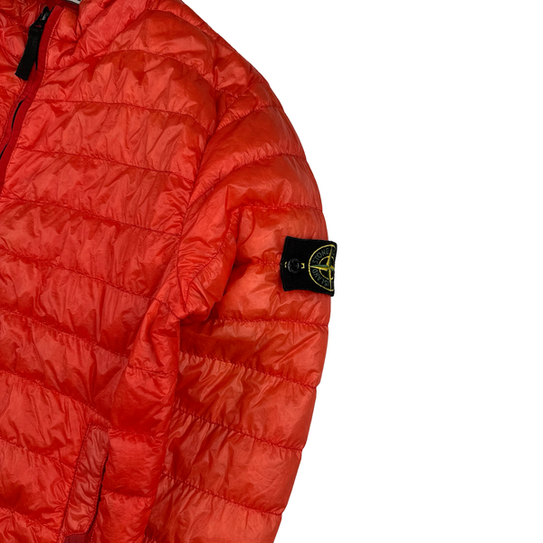 Stone Island Red Garment Dyed Puffer Jacket - Large