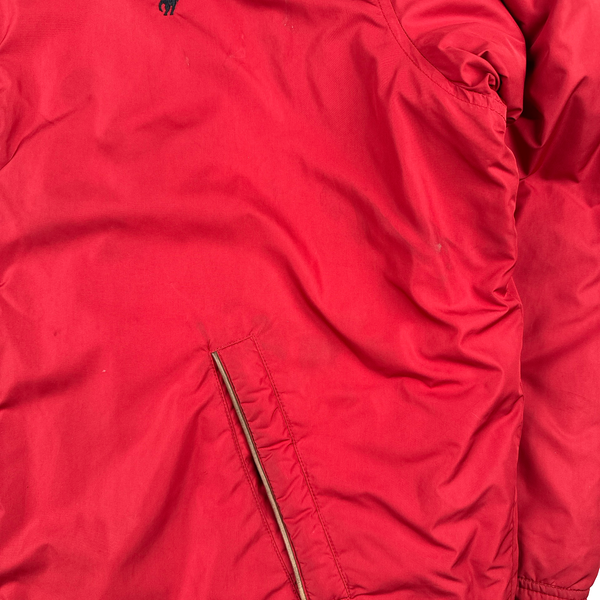 Ralph Lauren Red Cotton Lined Padded High Neck Jacket - XXL
