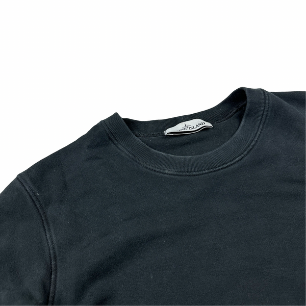 Stone Island 2021 Black Cotton Crewneck Sweatshirt - Medium