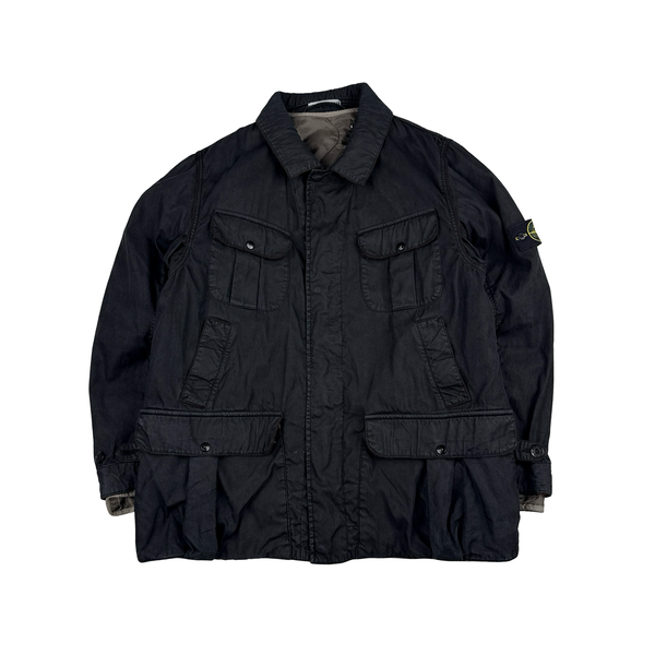 Stone Island 2006 Navy Multi Pocket Dutch Rope Lined Jacket - XXL